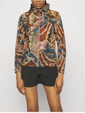 Patagonia Houdini Jacket Women’s Small Thriving Planet Hooded Lightweight